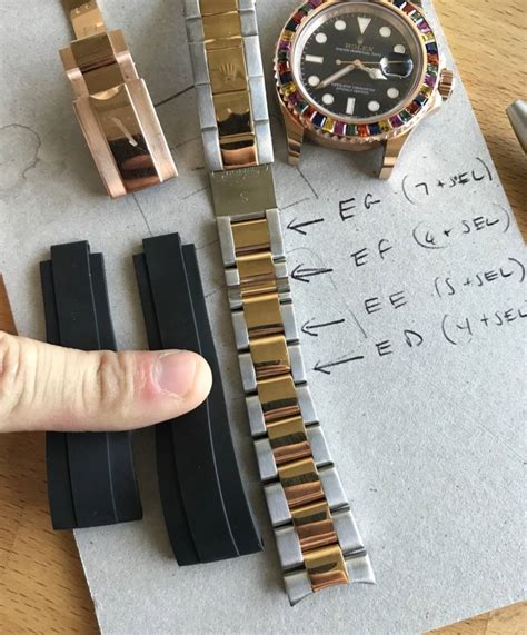 adjusting rolex oyster bracelet|oysterflex size chart.